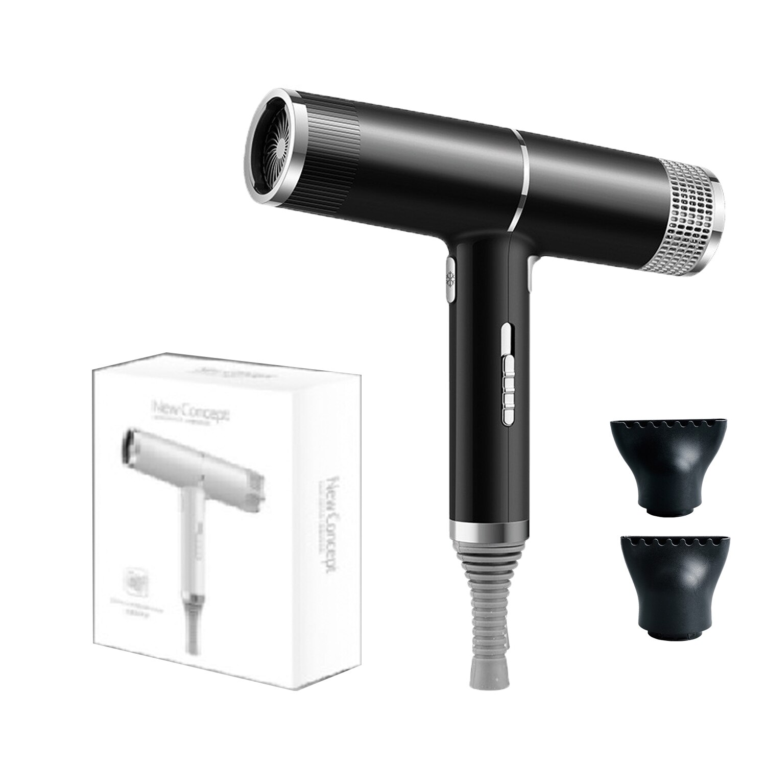 Professionele Föhn Infrarood Haardroger Anion Föhn Low Noise Elektrische Haar Blower Droger Koude Wind Salon Haar Styler: Black with box / VS