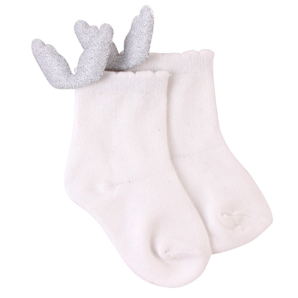 Baby baby sokker søde vinger mesh tynde bomulds sokker til nyfødte piger drenge småbørn sokker baby tøj tilbehør: S hvid
