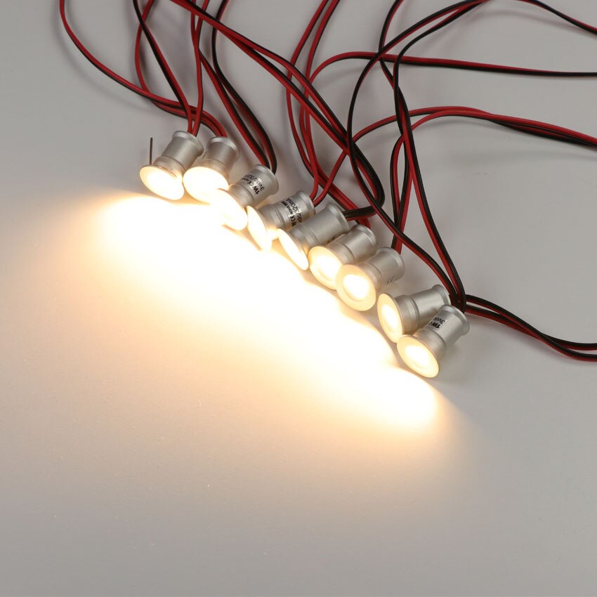 Led spotlight 1w infälld sockellampa mini led spotlight liten tak downlight väggspots smycken vitrinskåp belysning