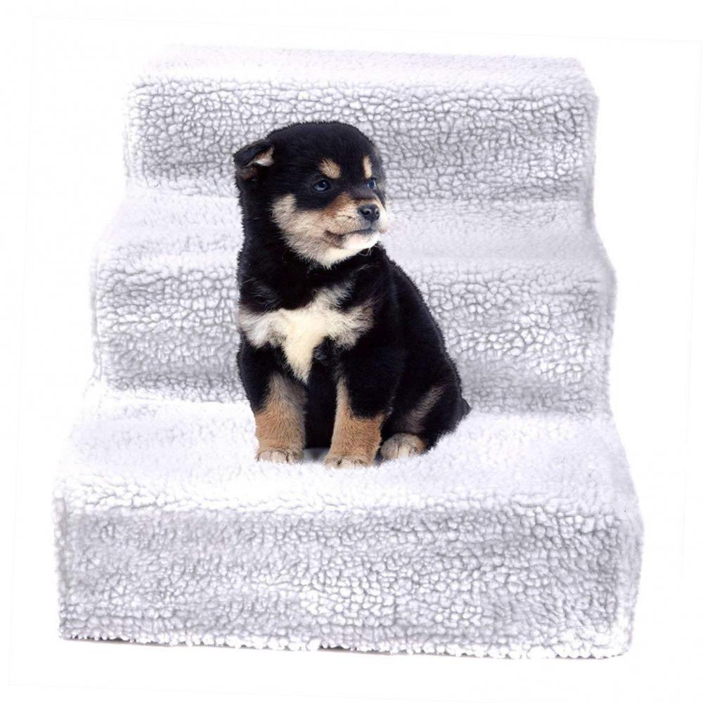 Anti-slip Climbing Pet 3 Steps Plush Cloth Stairs for Dog Cats Removable Dogs Bed Stairs Dog Stairs Ladder Products