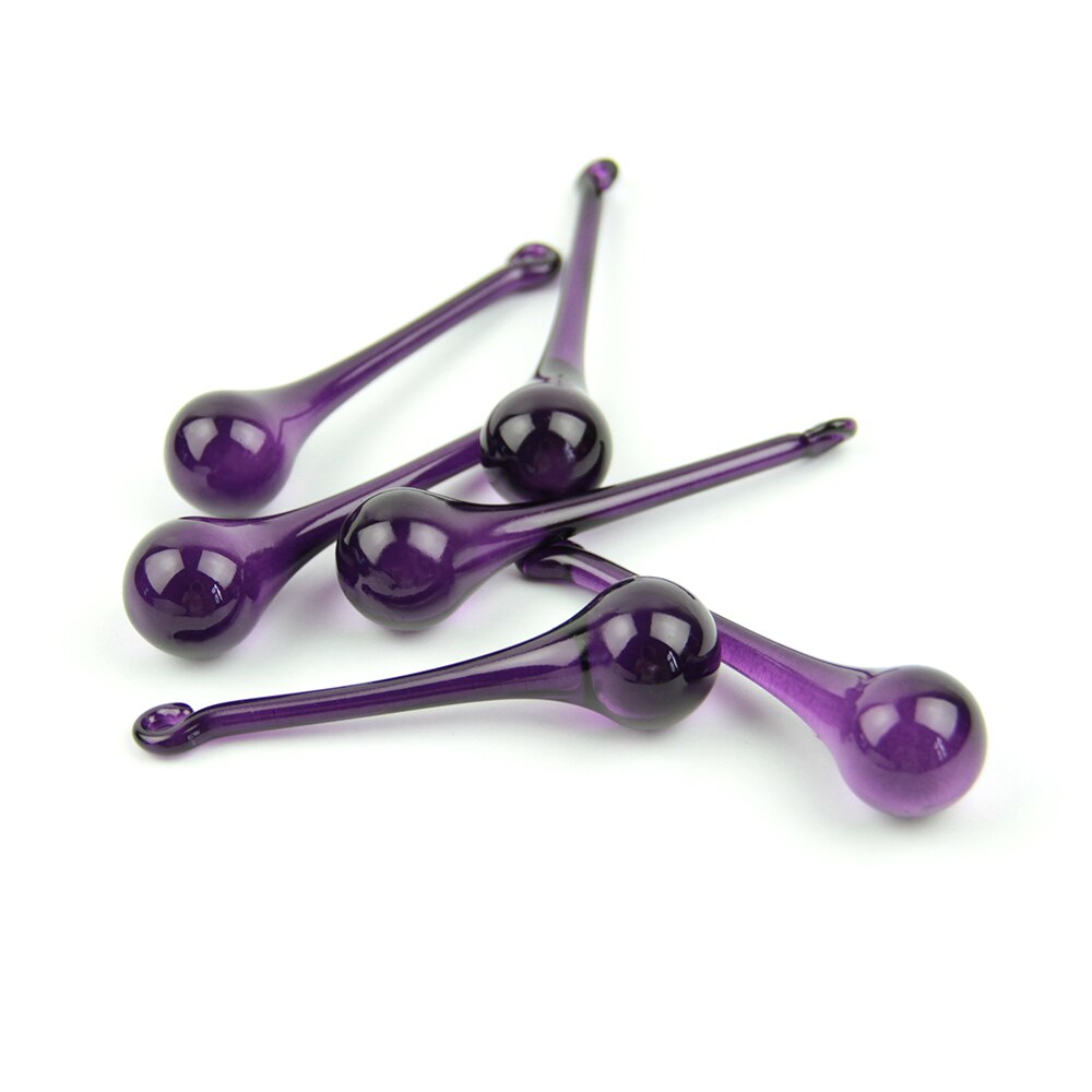 10Pcs Multicolor Regendruppels Kristallen Kroonluchter Onderdelen 20*80Mm Lamp Glas Opknoping Hangers Kralen Gordijn Accessoires: dark amethyst / 16x60mm 10pcs