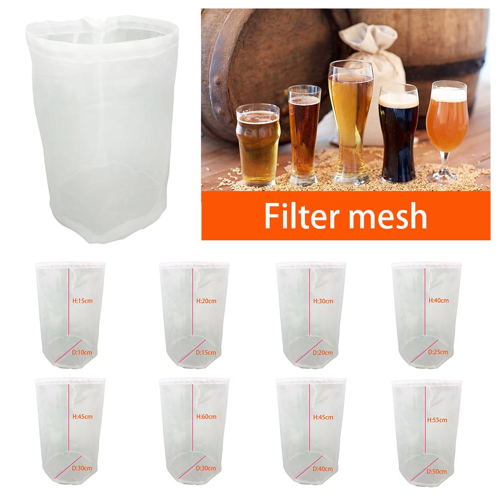 8 größen Inländischen Bierbrauen Wein Filter Tasche Tee Muttern Saft Milch Nylon Netz Filter Tasche Netz Filter Mehrweg