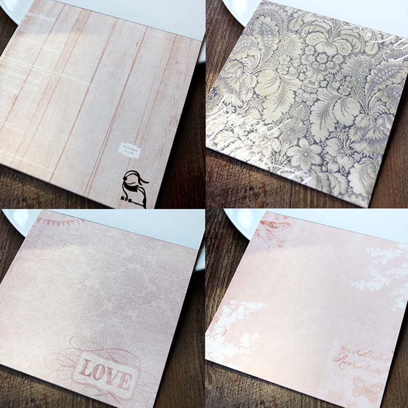 KLJUYP 6''Single-side Printed Butterfly Pattern Decorative Scrapbooking paper set of 24sheets printed background craft paper