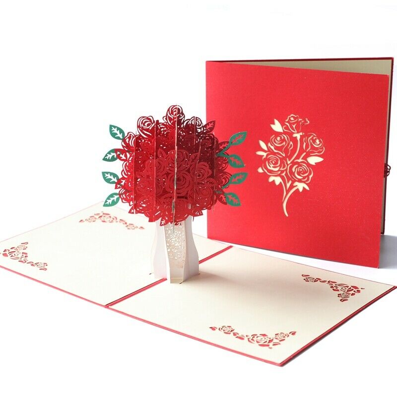 3D Pop UP Cards Birthday Card for Girl Kids Wife Husband Birthday Cake Greeting Card Postcards Card with Envelope Stickers: 8