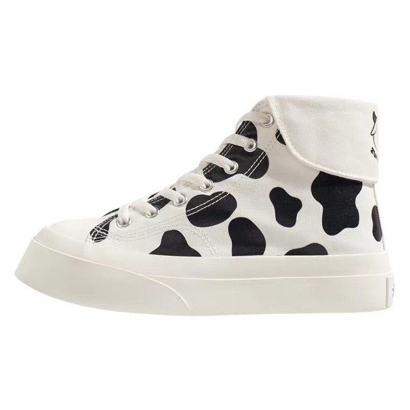 Women's Sneakers Cute Platform Shoes Cow Girls Kawaii Casual Vulcanize Undefined Japanese Vintage Boots Female