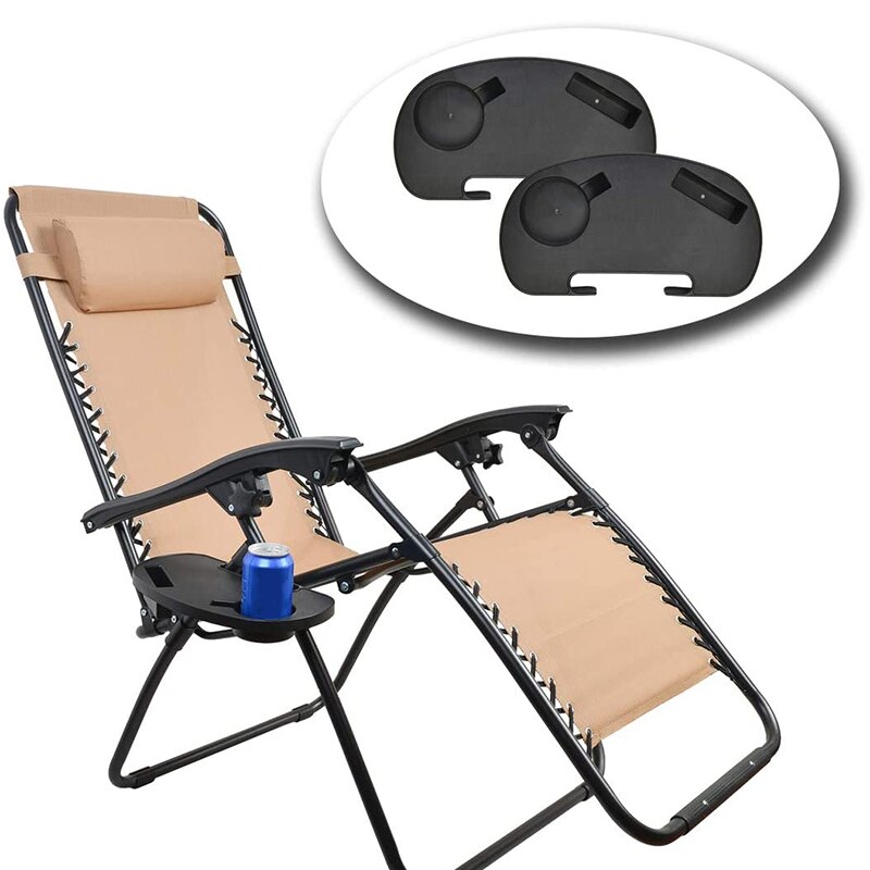 2 Stuk Mini Ovale Zero-Gravity Stoel Bekerhouder Strand Stoel Voor Opbergvak/Cup Voor Ondiepe koffie Cup