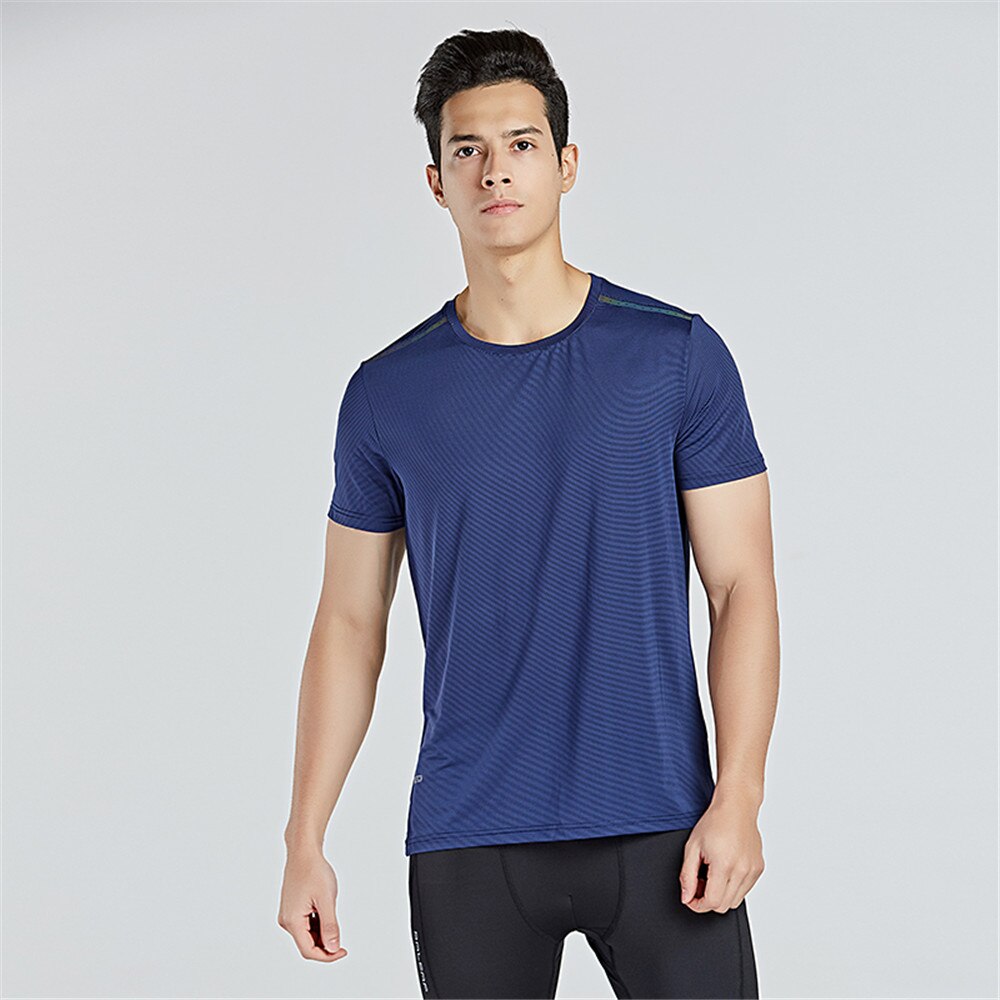 Zomer Casual T-shirt Mannen Wandelen Top Mouwen Ronde Hals Ademend Licht Sneldrogende Effen Kleur camping T-shirts