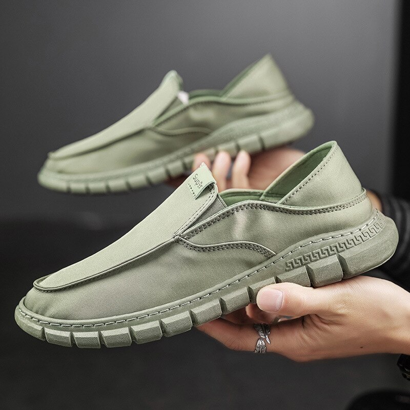 Chaussure Homme Müßiggänger Männer lässig Schuhe Atmungsaktive Flache fest Farbe Licht Trendyol Sport Nicht-Leder Herren Schuhe Sapato
