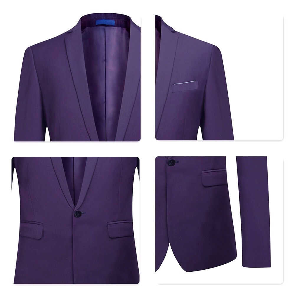 Yunclos nyeste blazere til mænd bryllupsfestkjole blazer & bukser slim fit jakkesæt med én knap blazere jakkesæt til mænd blazere jakker