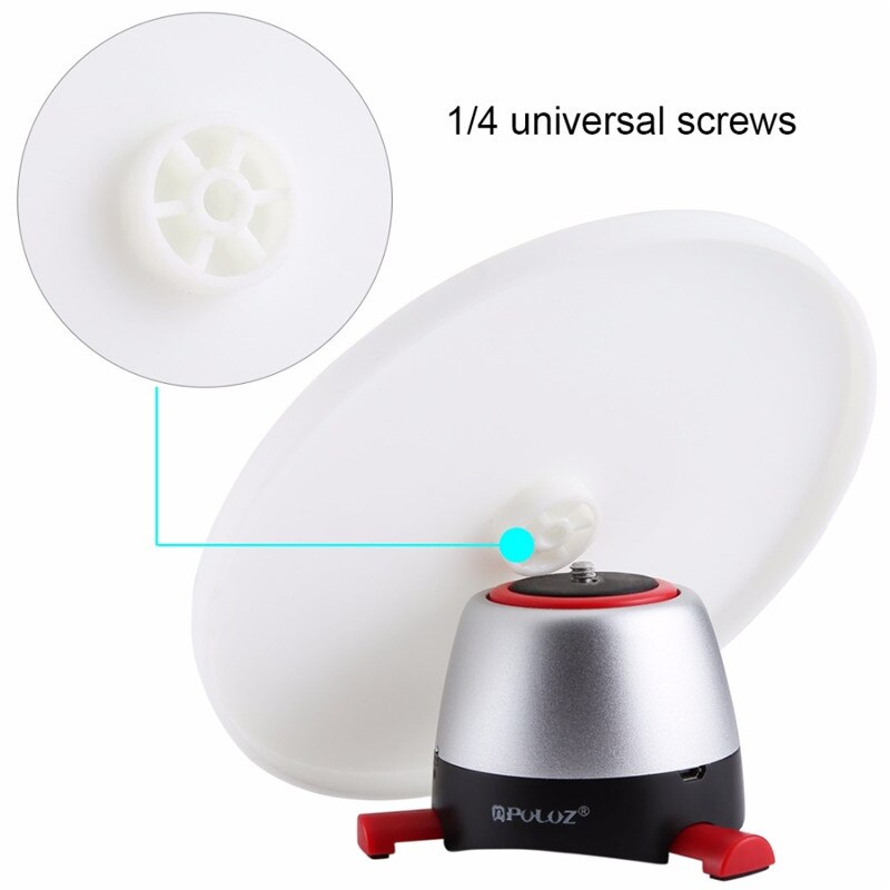 PULUZ Electronic 360 Degree Rotation Panoramic Tripod Head +Round Tray with Control Remoter photography Photo studio turntable