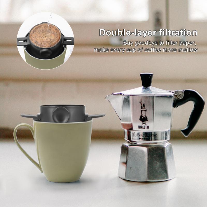Filtre à café pliable, support Portable Pour le thé et le café, réutilisable, facile à nettoyer, sans papier