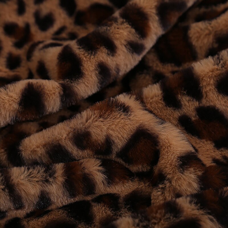 léopard couverture longue Shaggy fourrure floue fausse fourrure confortable avec moelleux Sherpa adulte couvre-lit canapé jeter des couvertures