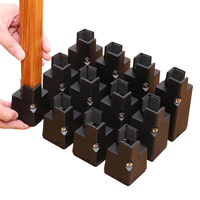 Elevador de pies de silla ajustable, elevador inferior de sofá de escritorio resistente de 5/10cm, elevador de mesa de sofá de Metal, elevadores de muebles de cama, 4 Uds.