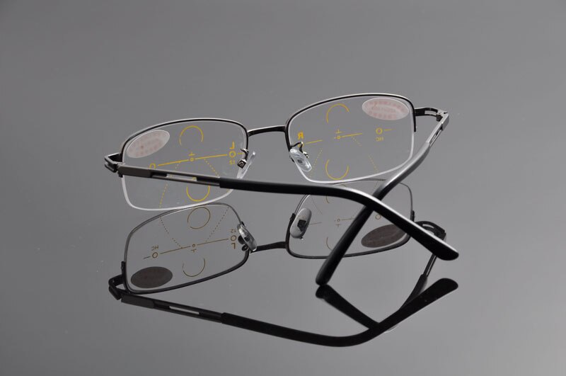 Multifocal Reading Glasses Women Men Lazy Diopter Glasses Marcos De Gafas De Lectura Glass Lens Reading Glasses With Box EV1133