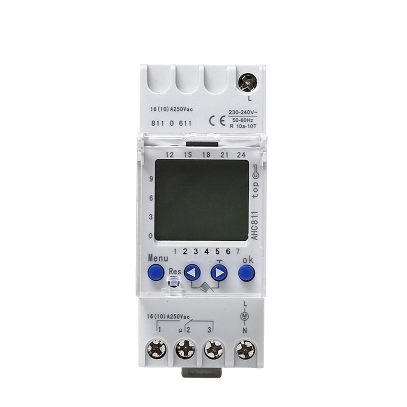 220V 50Hz Programmable Digital Dayton Timer Switch AHC811