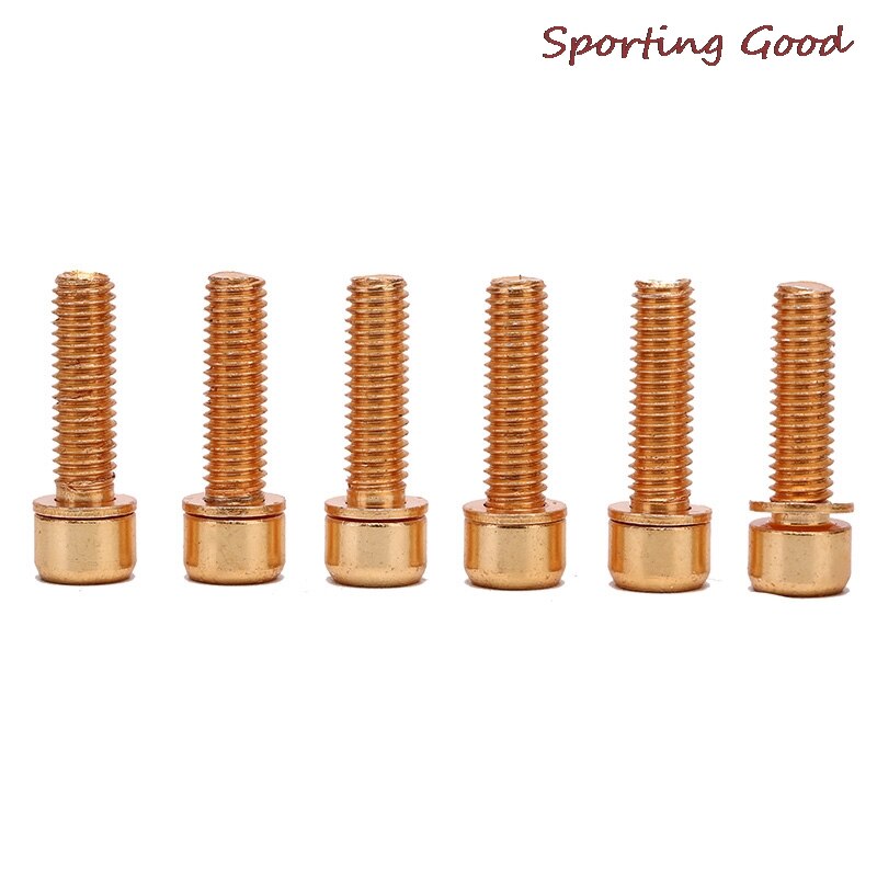 Meerdere Kleuren Fiets Stuurpen Schroef Aluminium M5x18mm Mtb Racefiets Fixed Gear Stuurpen Schroef 6Pcs: GD