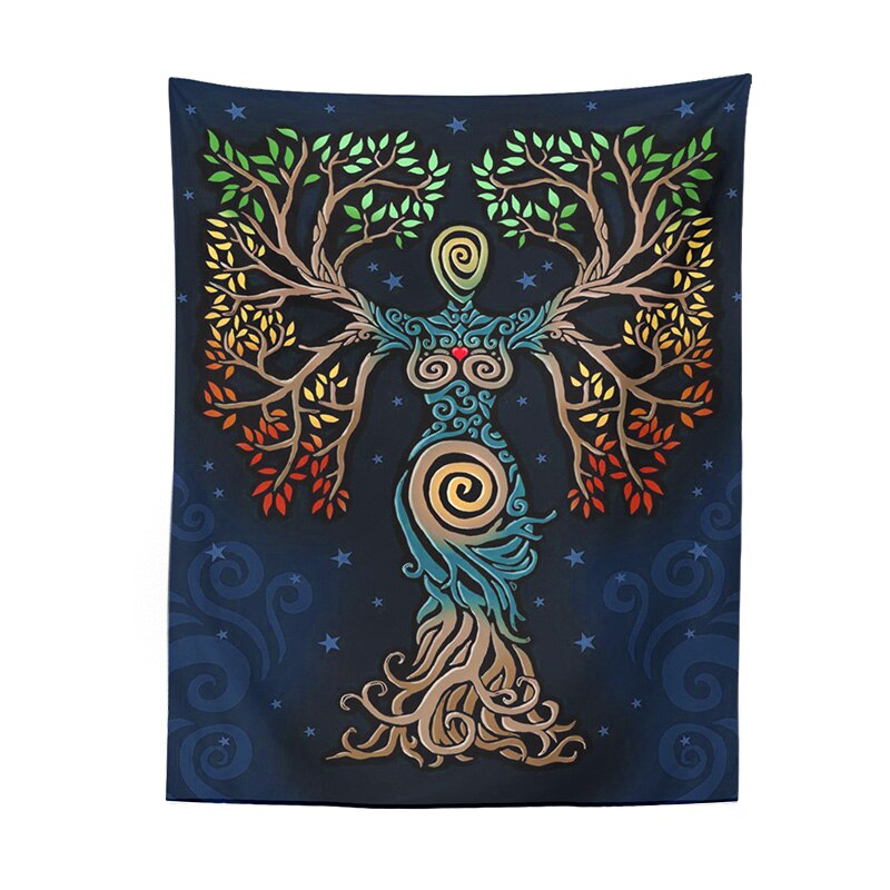 Tree of Life Tapestry Picnic Mat Bedspread Sheet Wall Decoration Room Decor Psychedelic Art Tree of Life Wall Hanging Blanket: Default Title