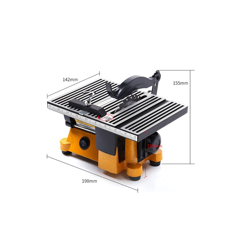 1pc 220V/110V 60W Mini Table Saw Mini Bench Saw Alloy Blade Diamond Blade Cuts Stone Wood Copper Aluminium Lead EU plug US plug