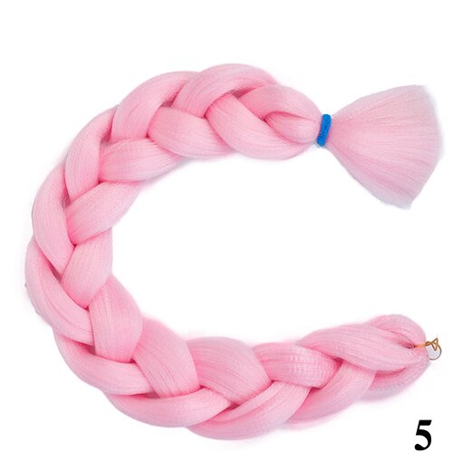 Difei syntetiske 82 " jumbo fletningshår skridtfletninger ren farve blå pink lilla fletning hair extensions: #4