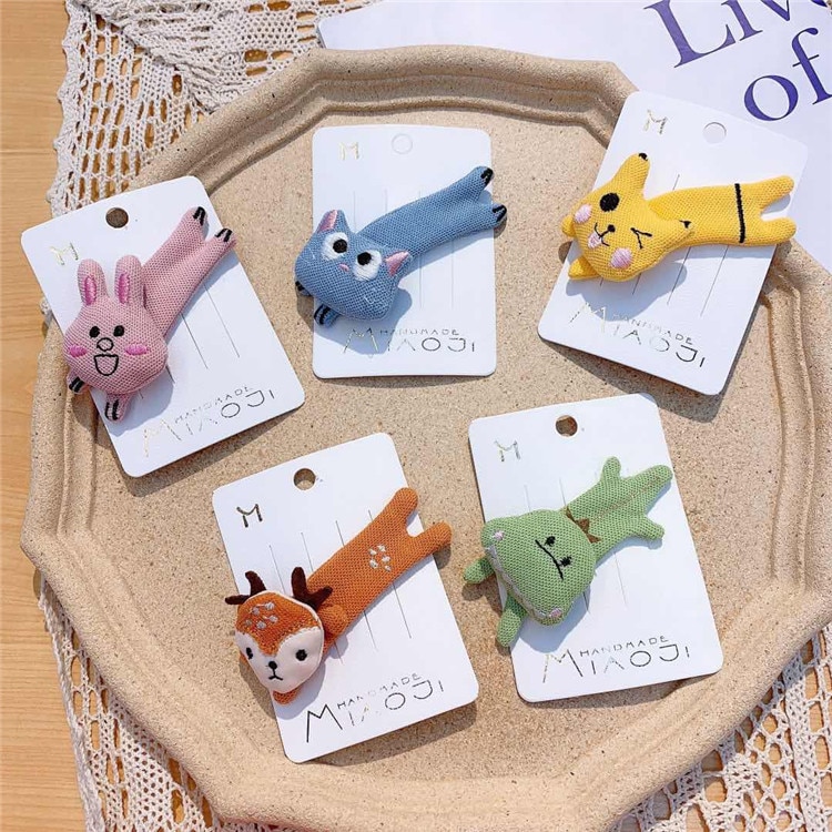 Pinzas para el pelo con forma de Animal para niñas pequeñas, horquillas de estilo coreano, pinzas Bb, herramientas de estilismo para el cabello, pasadores para niños