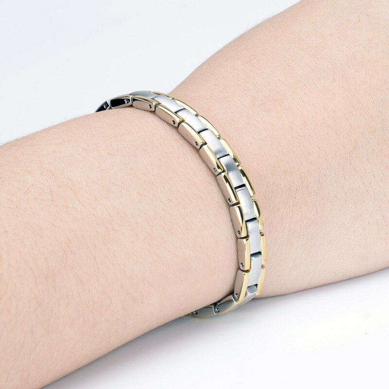 Energieheilungsarmband aus titanstahl, magnettherapie-Armbinde aus Germanium für damen und herren
