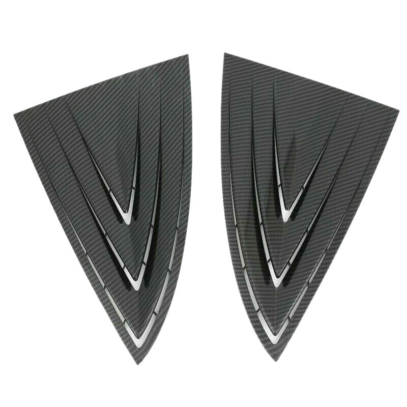 for Tesla Model 3 Carbon Fiber Style Rear Window Blinds Trimming Accessories 2Pc Black