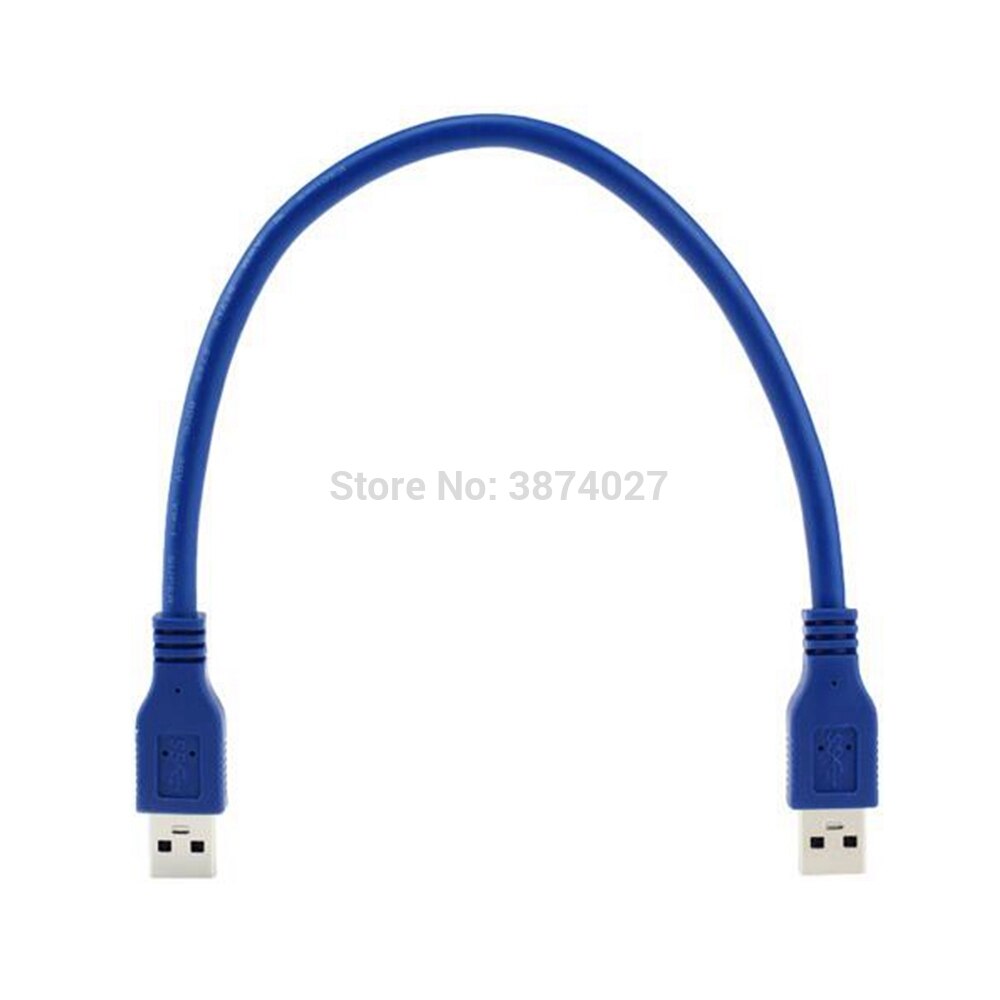 High Speed USB 3.0 Male to USB 3.0 Male Extension Cable USB3.0 M/M Blue Cable Adapter