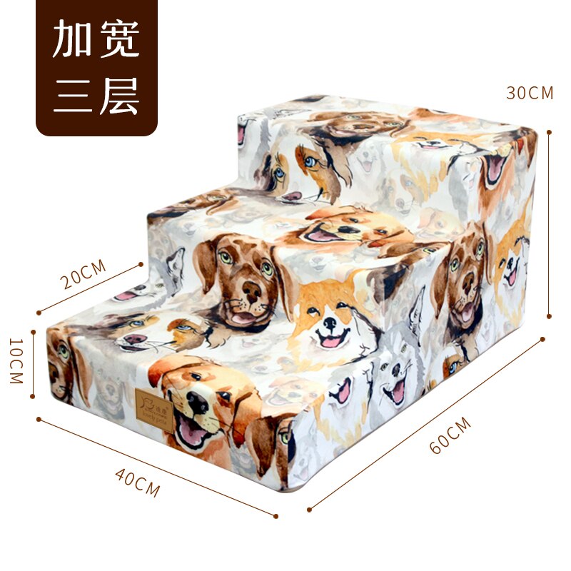 Pet Stair Dog Climbing Small Stairs Kitten Dog Stepping Pet Stairs Stepping Bed Four-layer Climbing Dog Ladder Go To Bed Ladder