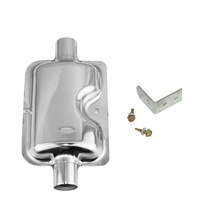 Pipe Muffler Exhaust Pipe Muffler Stainless Steel 1x Air Diesel Chrome