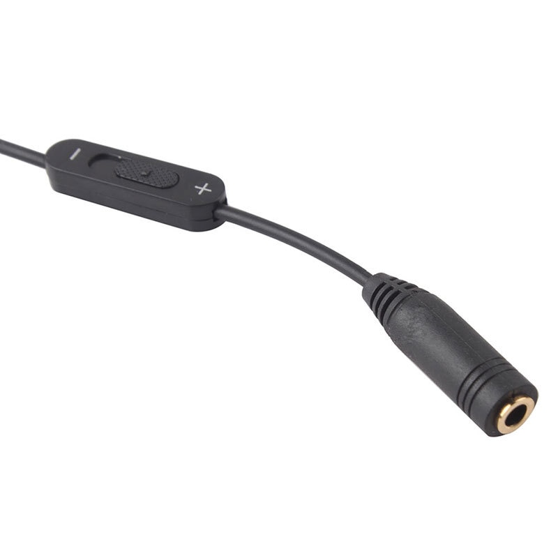 3.5Mm Male Naar 2 Vrouwelijke Stereo Audio Y Splitter Adapter Kabel W/Volumeregeling Bc #53869