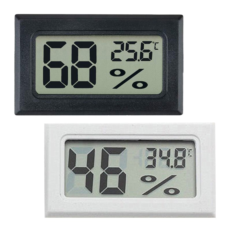 Mini Digitale Lcd Handig Temperatuursensor Vochtigheid Meter Auto Hygrometer Draagbare Gauge Sensor Koelkast Thermometer