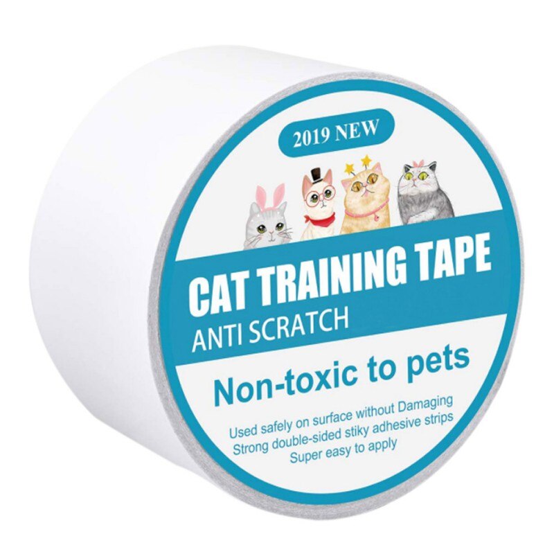 Sofá/puerta/suelo Protector de prevención de arañazos para gato cinta Anti-rasguño rollo, Protector de muebles pegatina transparente fácil de usar: S