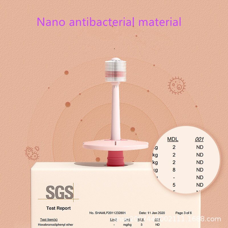 Kinderen Tandenborstel Baby 360 Graden Reinigen Nano Zachte Haar 1-6 Jaar En Een Half Baby Bladverliezende tand Fijn Haar Tandenborstel