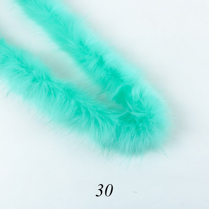 1M Kunstmatige Wasbeer Vossenbont Tapes Faux Konijnenbont Pluizige Kostuum Accessoires Luxe Warm Diy Naaien Tapes Voor Kledingstuk schoen Zak: 30