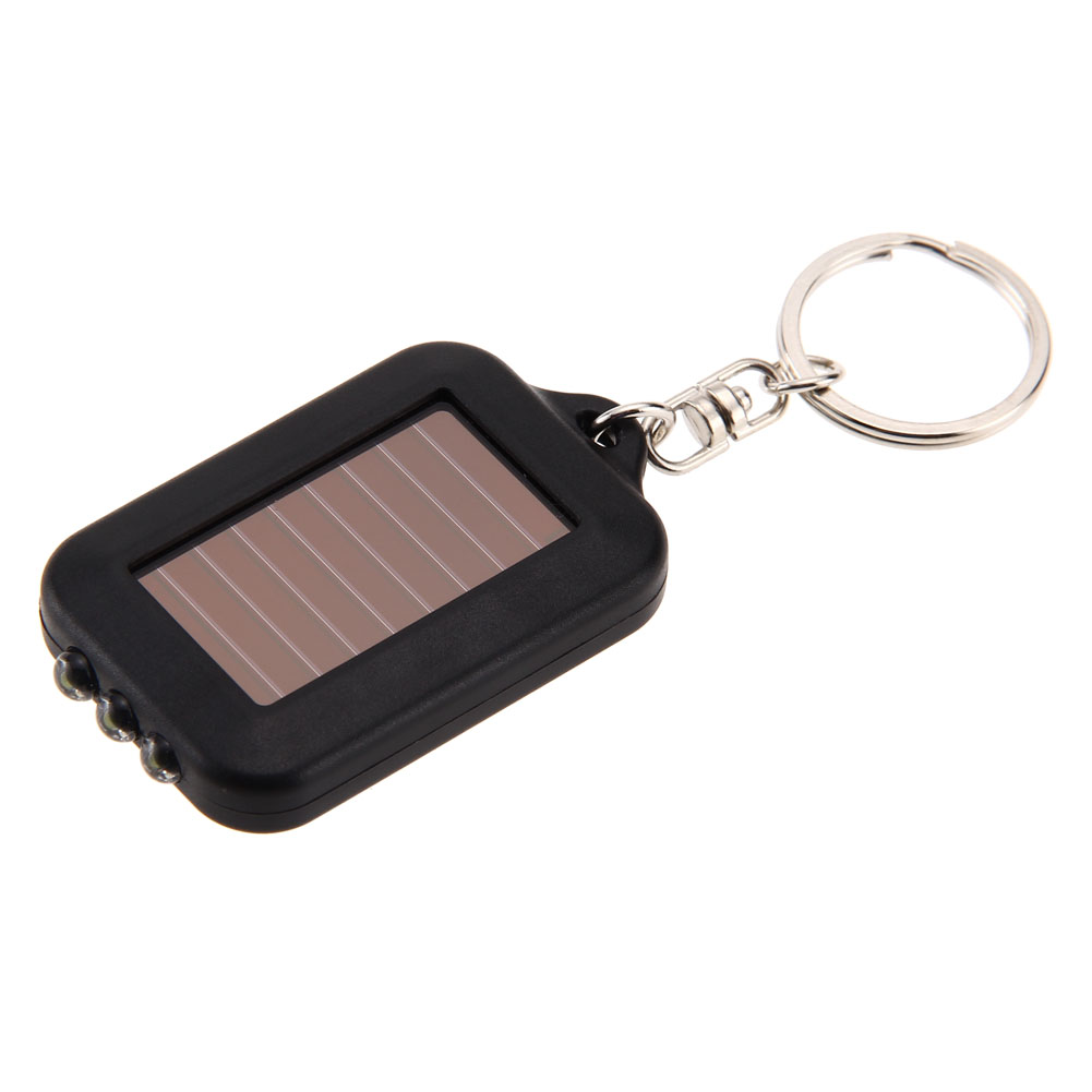 3 LEDs Solar Panel electric torch key chain flashlight Camping Lamp Rechargeable Spotlight Power Energy 100000 Hours 60X35X10CM