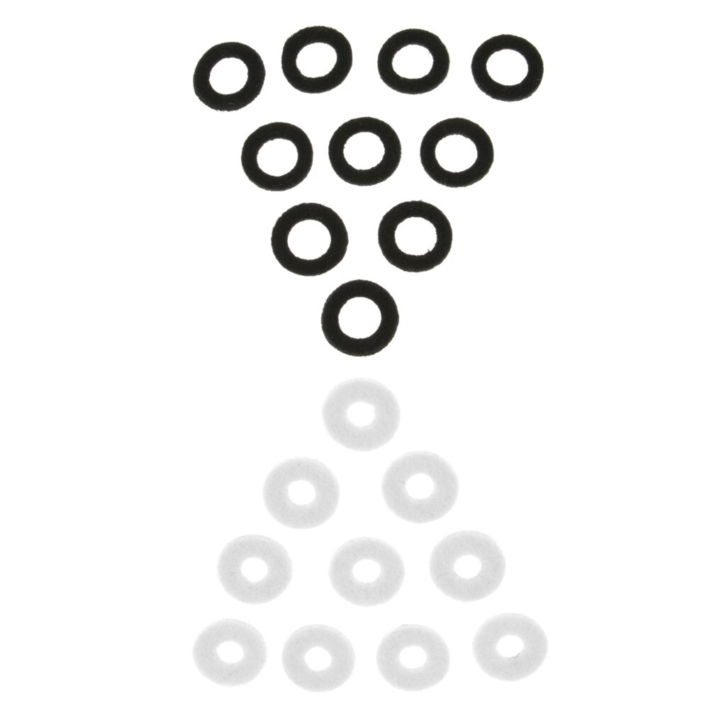 Arandelas de fieltro de trompeta, almohadilla de cojín, accesorio de piezas de instrumentos de latón, 10 piezas