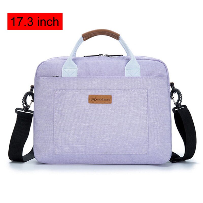 13 14 15.6 17.3 inch Laptop Bag Air Cushion Business Briefcase Office Computer Macbook Handbag Documents Crossbody Bags XA62C: Purple 17.3in