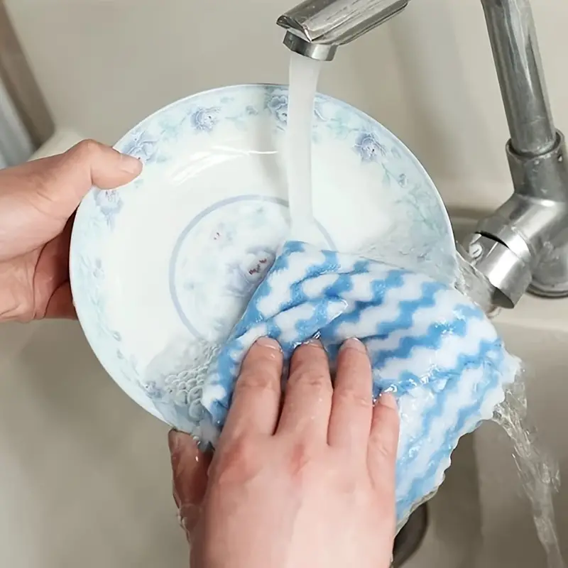 10/40 Uds paños de cocina súper absorbentes paños de limpieza de lana Coral trapos de cocina gruesos para lavar platos toallitas para ventanas de vidrio