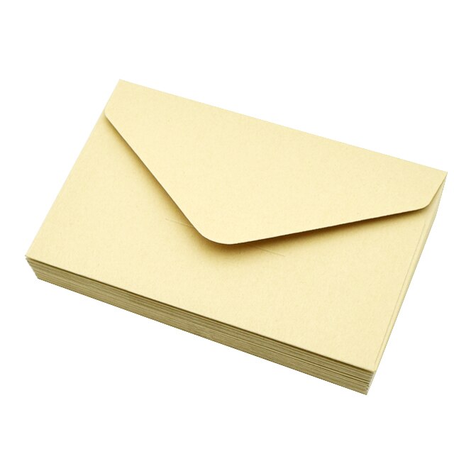 Sobres de papel pequeños clásicos, sobres coloridos en blanco, 10,5x6,7 cm, tarjetas de felicitación, invitación de boda, sobre de , 20 Uds.: Light brown