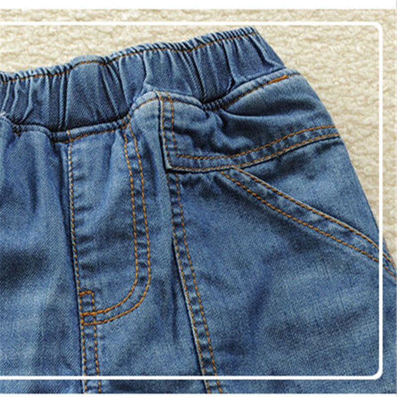 Barn vinterjeans byxor plus sammet barn tjocka varma byxor byxor för tonårspojkar 3-14 år clj 501