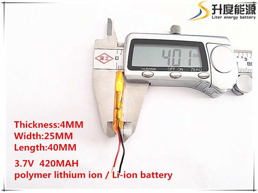 3.7V 420mAh 402540 Lithium Polymer Li-Po li ion Rechargeable Battery cells For Mp3 MP4 MP5 GPS PSP mobile bluetooth
