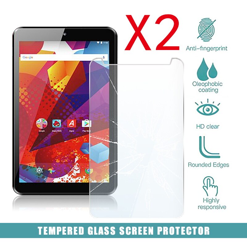 2Pcs Tablet Tempered Glass Screen Protector Cover for Argos Alba 7 Inch Android Tablet PC Anti-Screen Breakage Tempered Film: Default Title