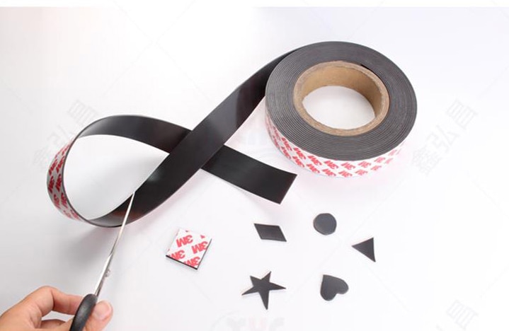 10 meter zelfklevende flexibele magneetstrip in verschillende maten, 3m breedtes rubberen magneetband