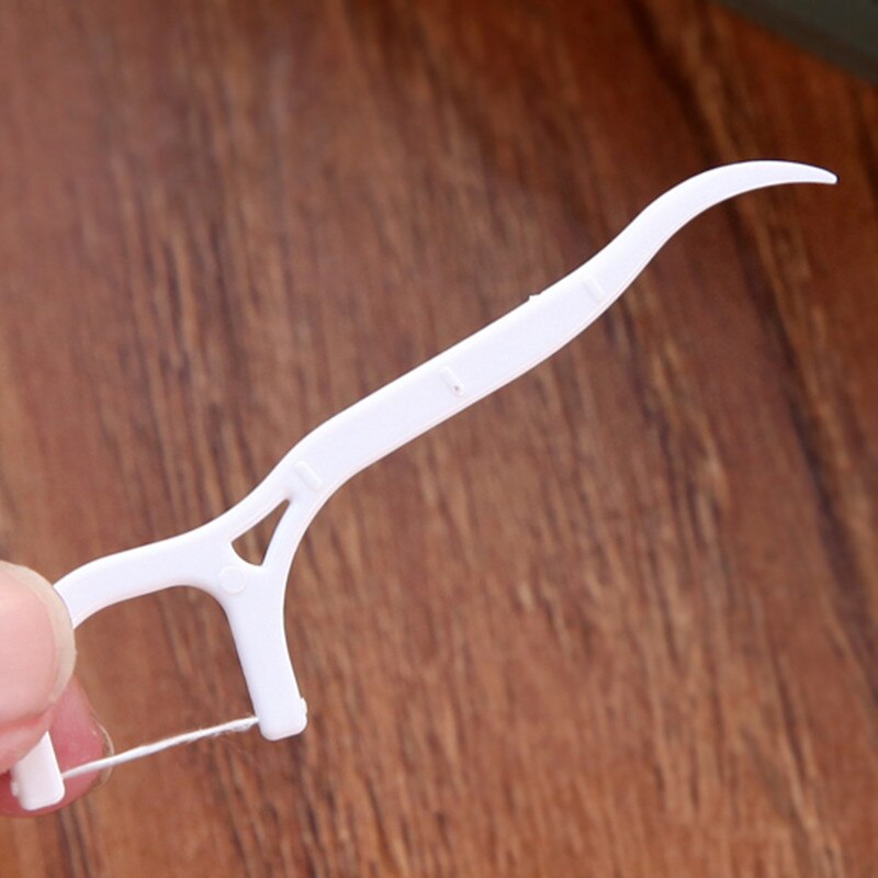 Palo de hilo Dental de plástico de 30 Uds., alambre de nailon portátil, limpiador para el cuidado de los dientes, conjunto de herramientas de limpieza para la higiene bucal