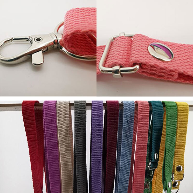 130Cm Canvas Snoep Kleur Tas Band Verstelbare Schouderriem All-Match Klinknagel Versterkte Brede Singels Strap Vervanging Riem