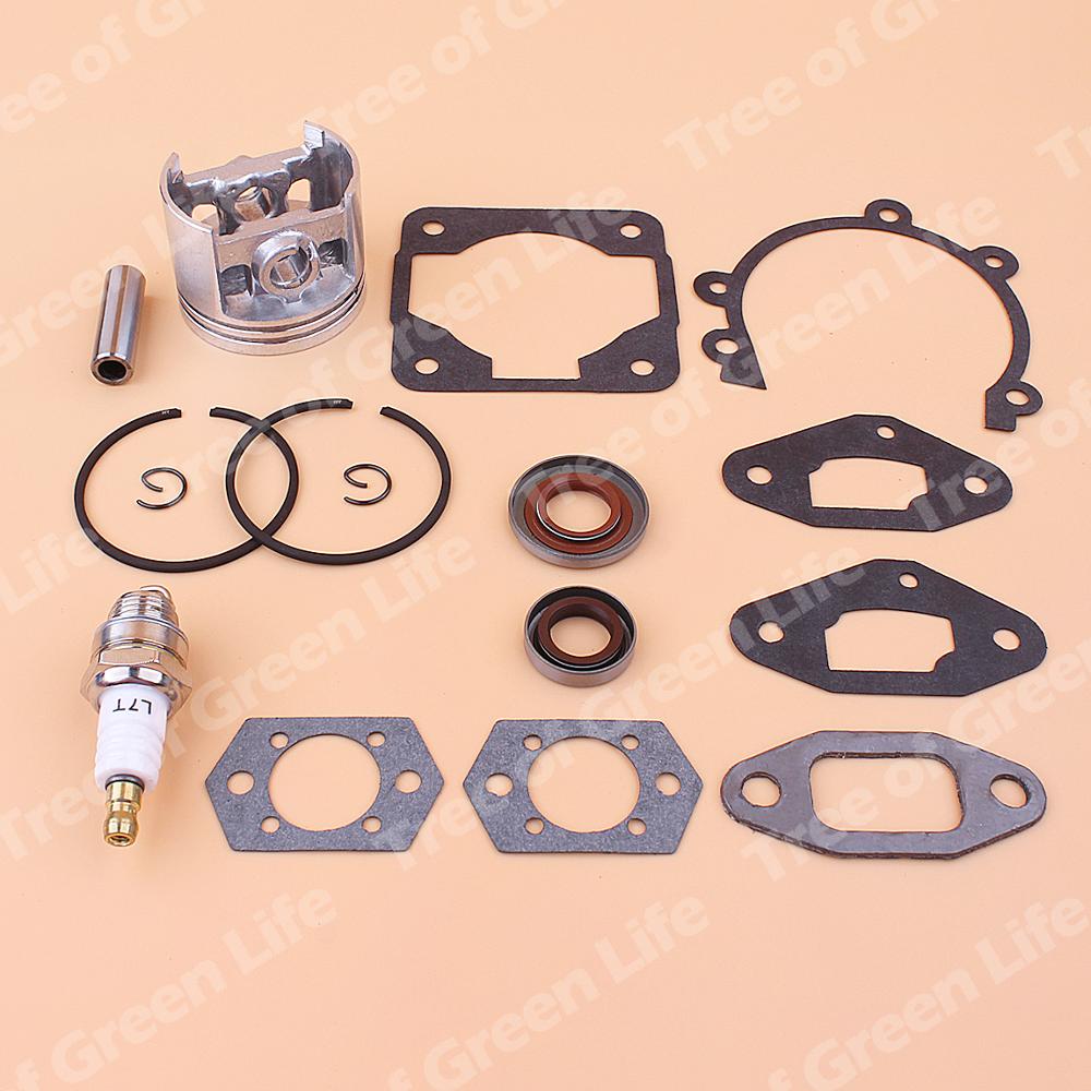 46mm Piston Kit For Stihl SR420 SR400 BR320 BR380 BR400 BR420 Leaf Blower Full Gasket Oil Seal Spark Plug Set