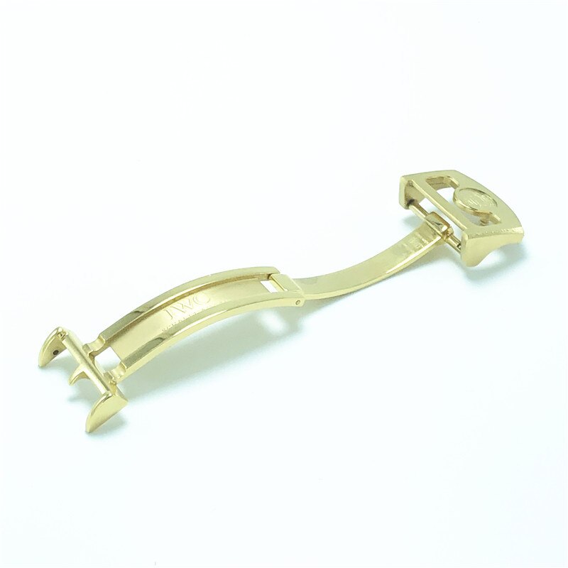 Horloge Accessoires Gesp Geschikt Voor Iwc Pilot's Horloge Button Solid Rvs Veiligheid Vlinder Polshorloge Gesp 18Mm