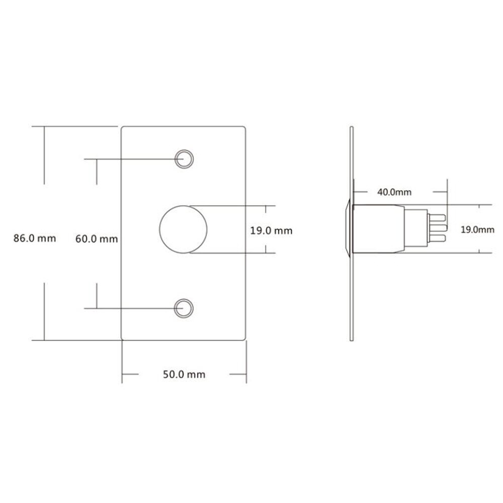 Stainless steel door Release Switches Exit button Press To Exit Button Suitable For Door Access Control System Kit S850L