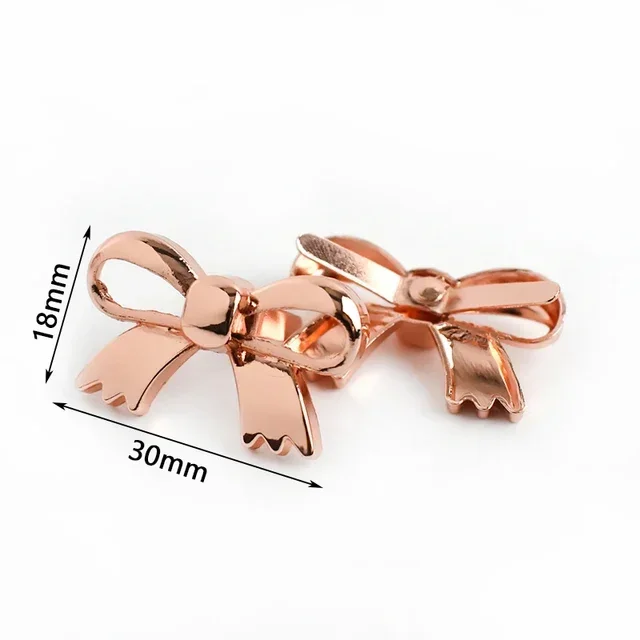 5/10 Stuks Leuke Strik Metalen Decoratie Gesp 30/45/60 Mm Tas Schoenen Clip Sluiting singels Eye-Splice Pin Gespen Boog Knop Accessoire: 4# / WHITE