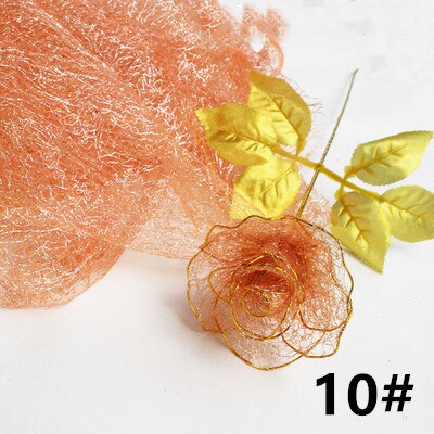 1pcs Making Flower Stocking Gold/Silver Silk Flower Accessories Decor DIY Nylon Flower Material Artificial Flower For Wedding: 10